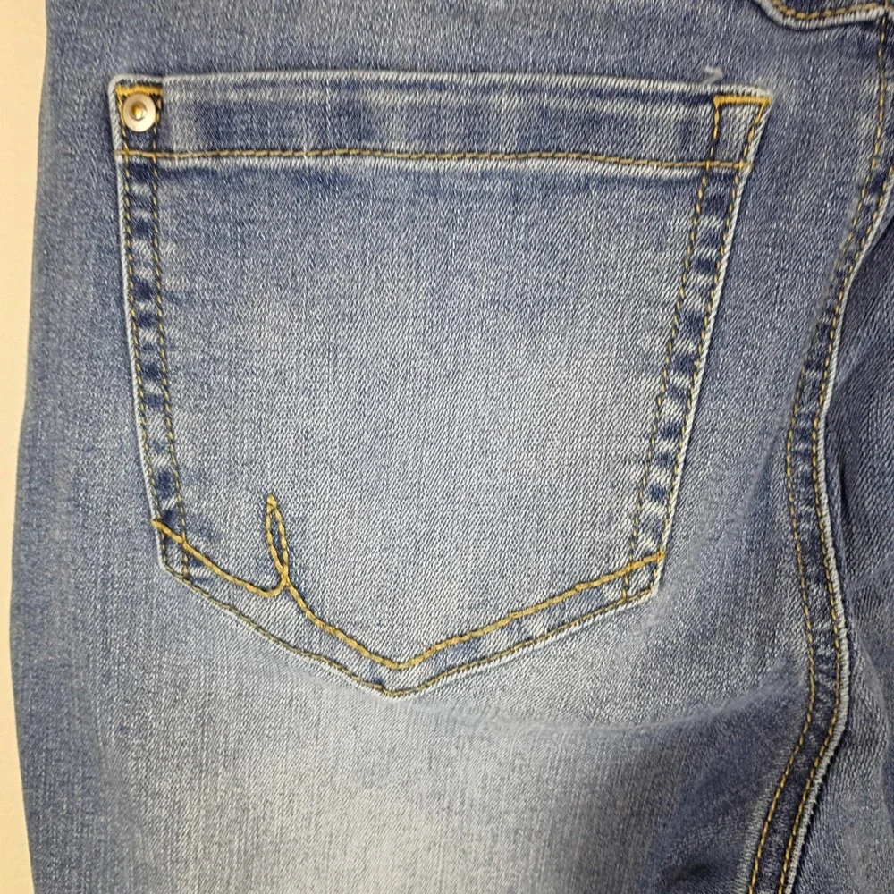 INC International Concepts Womens 10 Skinny Leg Distressed Patch Jeans Blue